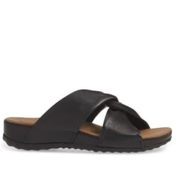 NWOB Romika Black Slide Sandals Women’s 41/9.5-10 - Picture 3 of 16